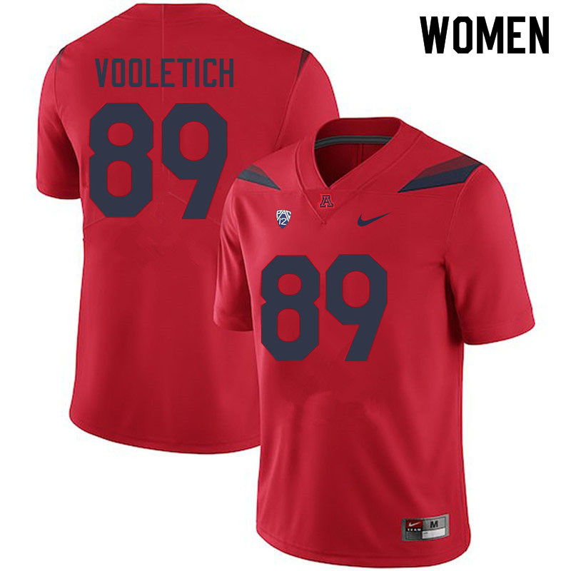 Women #89 Brice Vooletich Arizona Wildcats College Football Jerseys Sale-Red